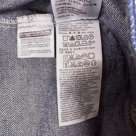 Levi Trucker Jean Jacket Dark Wash Denim Men's XL Grunge - Picture 5 of 7